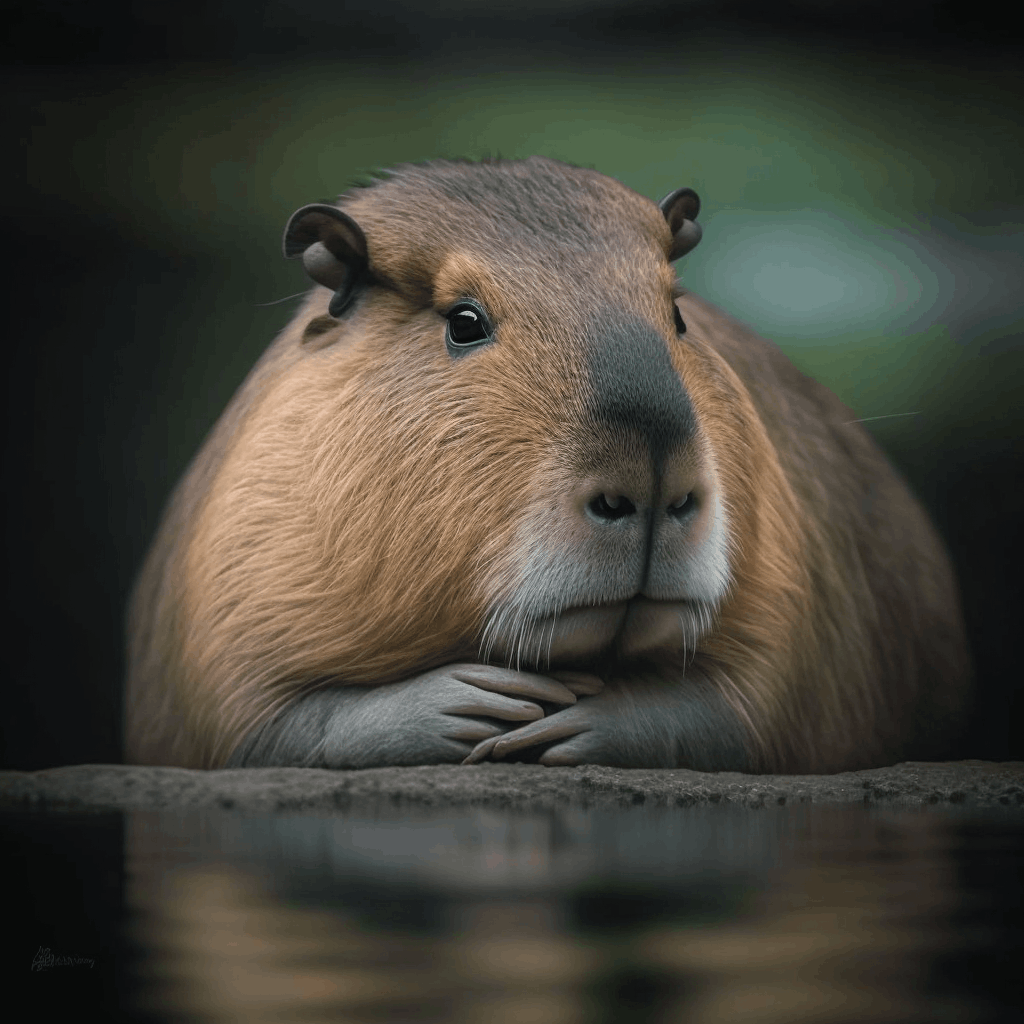 A stoic Capybara who is disappointed in you.